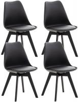 4er Set Stuhl Linares Kunststoff schwarz/schwarz 4er Set Stuhl Linares Kunststoff schwarz/schwarz