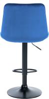 2er Set Barhocker Toni Samt schwarz blau 