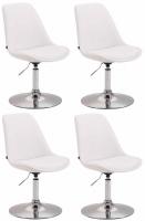 4er Set Esszimmerstühle Maverick C Kunstleder weiß 4er Set Esszimmerstühle Maverick C Kunstleder weiß