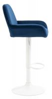2er Set Barhocker Braga Samt weiß blau 2er Set Barhocker Braga Samt weiß blau