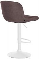 Barhocker Solon Weiß Stoff dunkelbraun Barhocker Solon Weiß Stoff dunkelbraun
