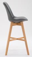 2er Set Barhocker Cannes Kunstleder natura grau 2er Set Barhocker Cannes Kunstleder natura grau