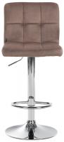 2er Set Barhocker Peru Samt chrom braun 2er Set Barhocker Peru Samt chrom braun