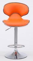 2er Set Barhocker Las Vegas V2 Kunstleder chrom orange 2er Set Barhocker Las Vegas V2 Kunstleder chrom orange