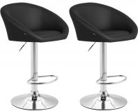 2er Set Barhocker Miami V2 Kunstleder schwarz 2er Set Barhocker Miami V2 Kunstleder schwarz