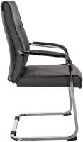 2er Set Besucherstuhl Hobart Stoff schwarz 