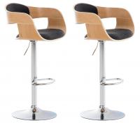 2er Set Barhocker Kingston Stoff natura/dunkelgrau 2er Set Barhocker Kingston Stoff natura/dunkelgrau
