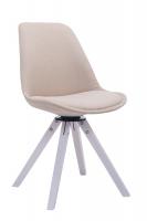Besucherstuhl Troyes Stoff Square weiß (eiche) creme Besucherstuhl Troyes Stoff Square weiß (eiche) creme