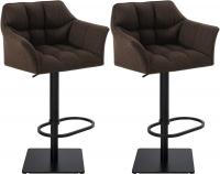 2er Set Barhocker Damaso Stoff schwarz braun 2er Set Barhocker Damaso Stoff schwarz braun
