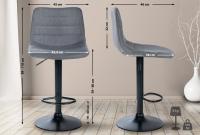 2er Set Barhocker Lex Stoff B grau 2er Set Barhocker Lex Stoff B grau