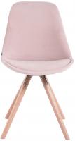 4er Set Stühle Toulouse Samt Rund natura pink 