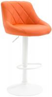 Barhocker Lazio Kunstleder weiß orange Barhocker Lazio Kunstleder weiß orange