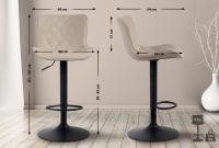 2er Set Barhocker Emma Kunstleder creme 