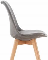 Stuhl Linares Samt grau Stuhl Linares Samt grau