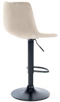 2er Set Barhocker Divo Samt Schwarz creme 2er Set Barhocker Divo Samt Schwarz creme