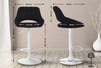 Barhocker Milet Stoff weiß schwarz Barhocker Milet Stoff weiß schwarz
