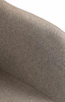 Barhocker Natoma Stoff chrom taupe 