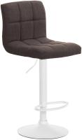 2er Set Barhocker Calma Stoff weiß braun 2er Set Barhocker Calma Stoff weiß braun