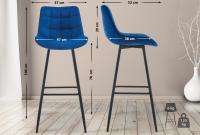 Barhocker Dartford Samt blau Barhocker Dartford Samt blau