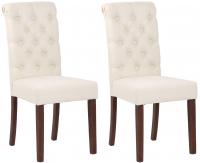 2er Set Esszimmerstühle Lisburn Stoff creme 2er Set Esszimmerstühle Lisburn Stoff creme