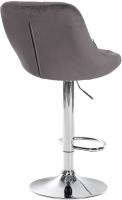 2er Set Barhocker Lazio Samt chrom grau 2er Set Barhocker Lazio Samt chrom grau