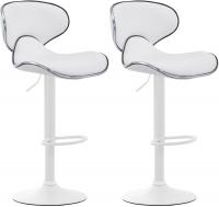 2er Set Barhocker Las Vegas V2 Kunstleder weiß weiß 2er Set Barhocker Las Vegas V2 Kunstleder weiß weiß