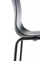 Barhocker Hoover 4-Fuß Gestell schwarz grau 
