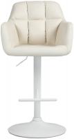 Barhocker Natoma Kunstleder weiß creme Barhocker Natoma Kunstleder weiß creme