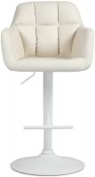 Barhocker Natoma Kunstleder weiß creme