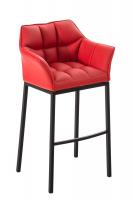Barhocker Damaso B mit 4-Fuß Gestell rot Barhocker Damaso B mit 4-Fuß Gestell rot