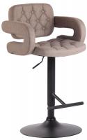 Barhocker Dublin STOFF schwarz taupe Barhocker Dublin STOFF schwarz taupe