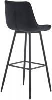 2er Set Barhocker Dartford Samt schwarz 2er Set Barhocker Dartford Samt schwarz