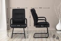 2er Set Besucherstühle Sievert schwarz/schwarz 