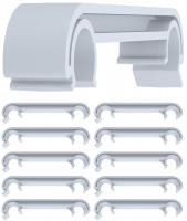 10er Set Verbinder für Kunststoffstühle grau 10er Set Verbinder für Kunststoffstühle grau