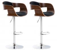 2er Set Barhocker Kingston Stoff walnuss/schwarz 2er Set Barhocker Kingston Stoff walnuss/schwarz