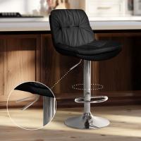 Barhocker Laurel Kunstleder chrom schwarz 