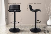 2er Set Barhocker Almada Kunstleder schwarz 2er Set Barhocker Almada Kunstleder schwarz