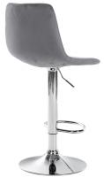 Barhocker Divo Samt Chrom dunkelgrau Barhocker Divo Samt Chrom dunkelgrau