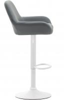 Barhocker Braga Kunstleder weiß grau Barhocker Braga Kunstleder weiß grau