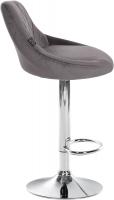 2er Set Barhocker Lazio Samt chrom grau 2er Set Barhocker Lazio Samt chrom grau