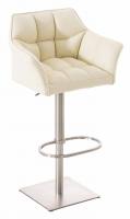 2er Set Barhocker Damaso Kunstleder edelstahl creme 2er Set Barhocker Damaso Kunstleder edelstahl creme