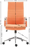 Bürostuhl Kolumbus Stoff orange 
