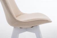 Besucherstuhl Borneo V2 Stoff  weiß (eiche) creme 