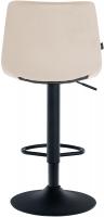 Barhocker Jerry Samt schwarz creme Barhocker Jerry Samt schwarz creme