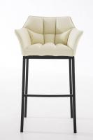 Barhocker Damaso B mit 4-Fuß Gestell creme 