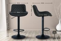2er Set Barhocker Minosa Kunstleder schwarz 2er Set Barhocker Minosa Kunstleder schwarz