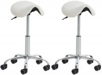 2er Set Arbeitshocker Reno Kunstleder weiß 2er Set Arbeitshocker Reno Kunstleder weiß