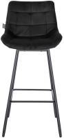 Barhocker Weston Schwenkbar Samt schwarz Barhocker Weston Schwenkbar Samt schwarz