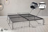 Metallbett Fargo 200x180x42 cm schwarz 
