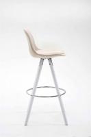 Barhocker Franklin Stoff Rund Weiß (eiche) creme 